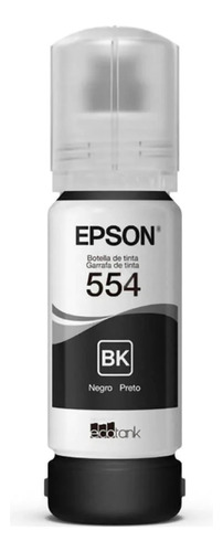 Tinta Epson T554 Color Negro Botella De 70ml