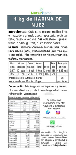 Imagen 6 de 6 de Harina De Almendra Y Harina De Nuez 1 Kilo C/u Molido Fino