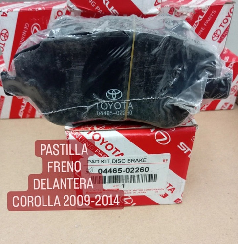 Pastilla De Freno Delantera Corolla 09-14