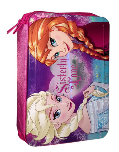 Cartuchera 3 Pisos Tapas De Lata Disney Frozen Mundo Manias