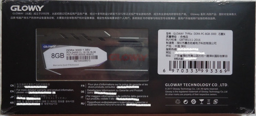 Imagem 5 de 6 de Memória Ram Ddr4 16gb (2x8gb) Gloway Gamer Pc4-24000 3000mhz