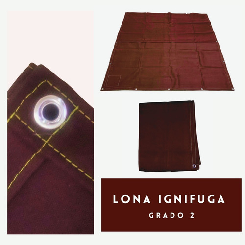 Lona Antichispa Reforzada Roja De 3x3 Mts.