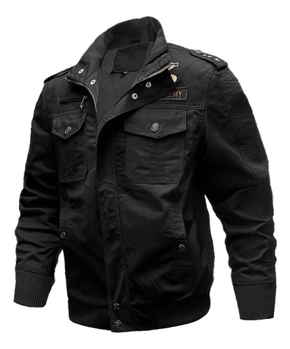 Chaquetas Estilo Militar Con Cremallera Para Hombre