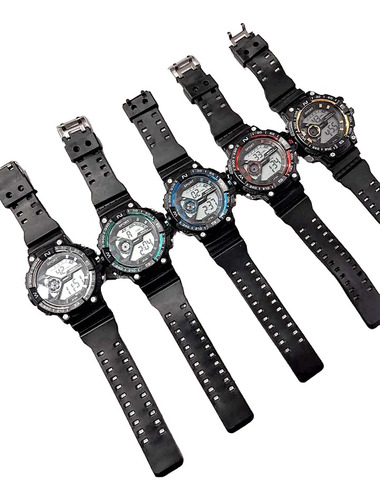 Relojes Pulsera Silicona Hombre Por Mayor Por 5 Unidades