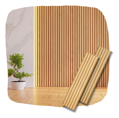 Panel Lambrin Madera Wpc 12 Pzs 1mx16cm Inmatmex