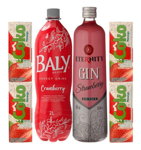 Combo Gin Eternity + Energético Baly + Coko Morango