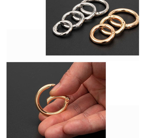 Bolsa Accesorio Apertura Anillo Resorte Hebilla Dorado-33mm