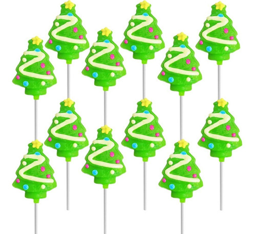 Piruleta De Árbol De Navidad, Ventosas De Bastones De Carame