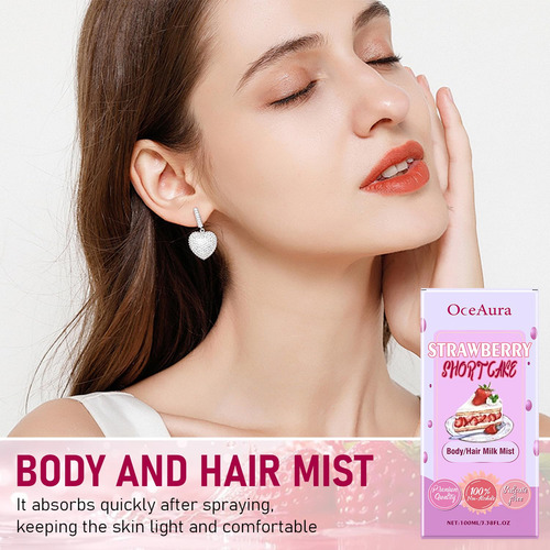 Tarta De Fresa - Spray De Leche Corporal Para El Cabello Cor