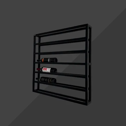 Repisa Para Vinos De Pared Negro