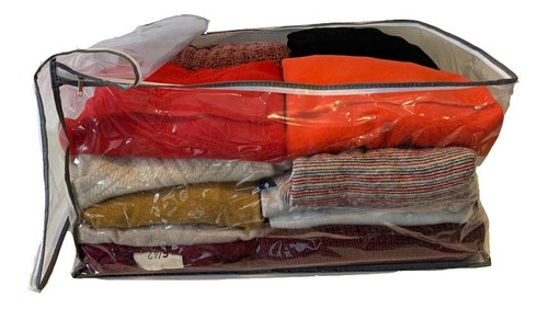 Imagen 2 de 5 de Pack De 5 Bolsas Organizadoras De Ropa Para Placard C/cierre