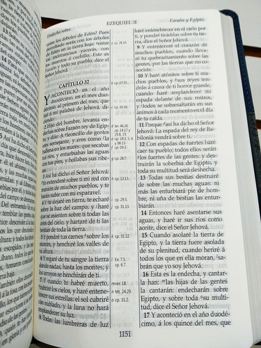Imagen 8 de 10 de Biblia Rvr1909 (antigua) Letra Grande Imit. Piel Azul Marino