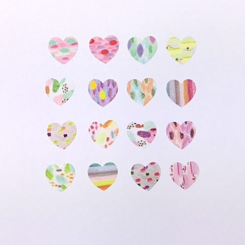 Imagen 3 de 3 de Cinta Washi Con 200 Stickers Heart Quatre