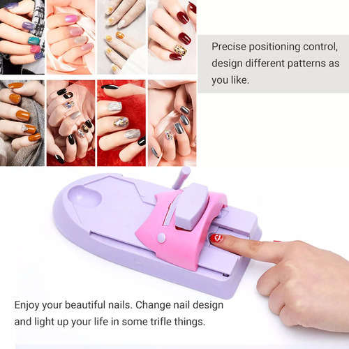 Maquina Para Colorear Uñas Con 6 Placas De Acero Estampadas