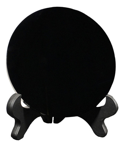 Nuevo Espejo Feng Shui Disco De Piedra Obsidiana For Mesa