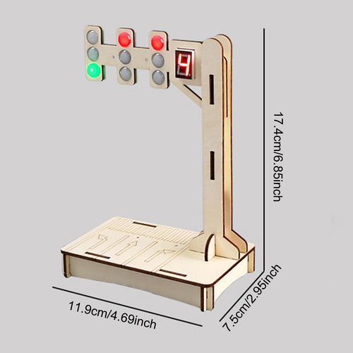 Modelo De Semáforo De Madera, Juguete De Semáforo Para