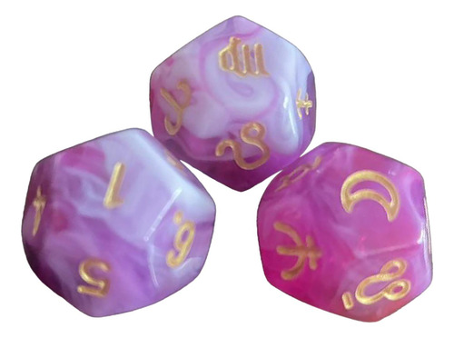6 X 3 Dados De Astrología, Dados Poliédricos