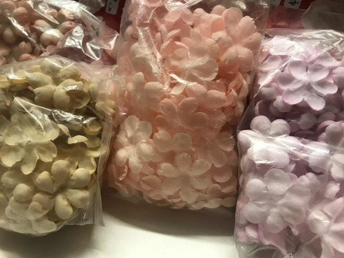 Pétalos Chicos Para Armar Flores De Tela Artificiales X144