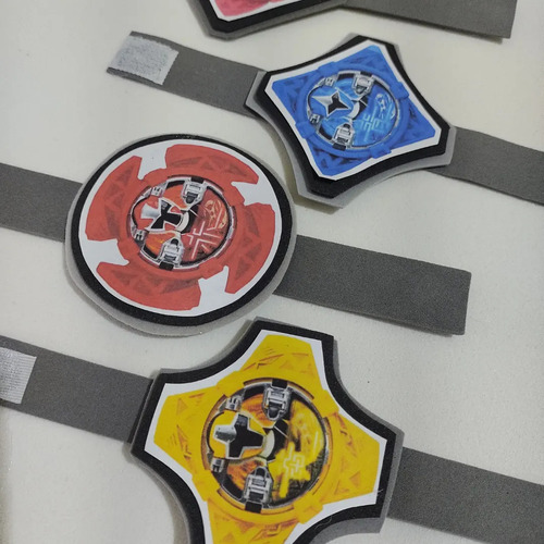10 Pulseiras Em Eva Power Rangers Ninja Steel