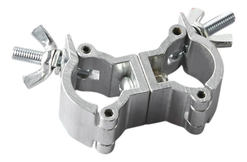 Lightings De Palco Clamp Dj Premium De Gancho Duplo Prateado