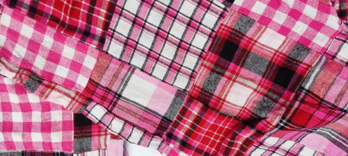 Aeropostale Pantalon Pijama Patchwork Xs Cuadros Rosa (Usado)