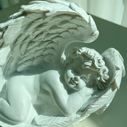 Magokoro Durmiendo Con Sonrisa, Estatua Del Ángel (set De 2)