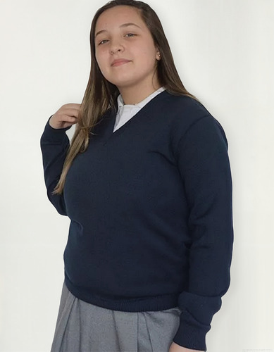 Sweater Pullover Escote V Colegio Escuela 21 Unidades