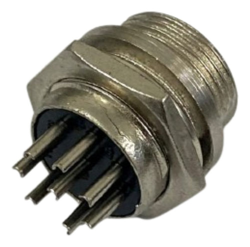 3 Conector Microfone Circ Mike Ls3007 8 Vias Macho P/ Painel