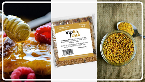 Barra Pólen Apícola, Suplemento 100% Natural Artesanal 12 Un