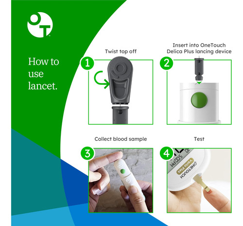 Lancets Onetouch Delica Plus 30-gauge For Diabetes 200 Count