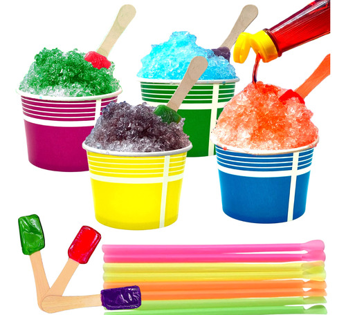 Kit De 140 Piezas De Cono De Nieve Multicolor/hielo Afeitado