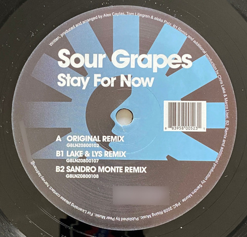 Sour Grapes - Stay For Now - Vinilo Uk Nm/nm