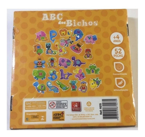 Brinquedo Pedagógico Em Madeira Abc Dos Bichos