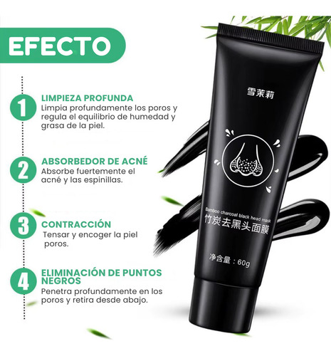 Cuidado Facial Set 3 Mascarilla Negra Elimina Puntos Negros Tipo De Piel Normal