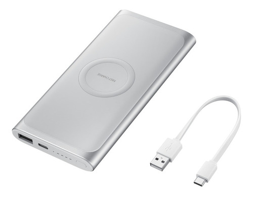 Bateria sem fio Power Bank Samsung 10000 mAh Silver EB-U1200 cor Prata