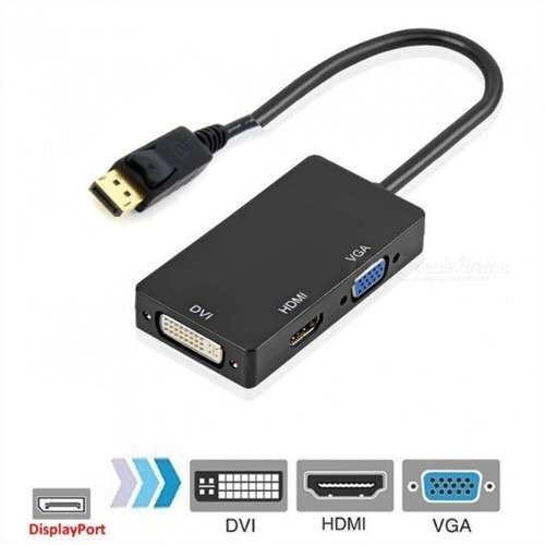 Adaptador Display Port Macho A Hdmi+vga+dvi 24+5 Hembras