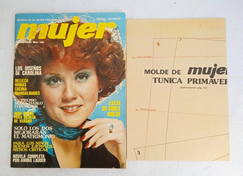 Revista Mujer Ed. 16 Agosto De 1977 Incluye Molde De Vestido