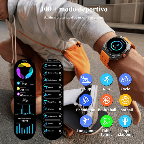 Reloj Inteligente Hombre Smart Watch Auriculares Dos En Uno