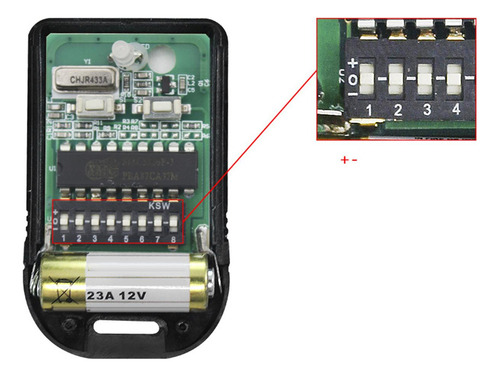 De Control Remoto Copiar Abridor De Puerta De Garaje 433mhz