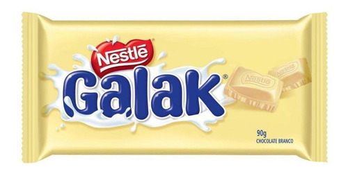 Caixa Com 14 Barras Chocolate Galak Branco Nestle 90g