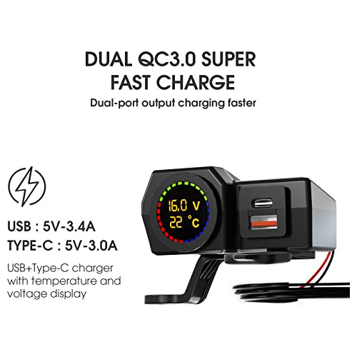 Usb Charger Socket And Type C Charger Socket, Waterproo...