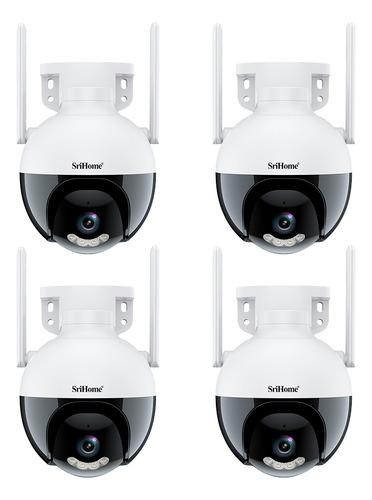 Kit X 4 Cámara De Seguridad Ip Srihome Audio Bidireccional