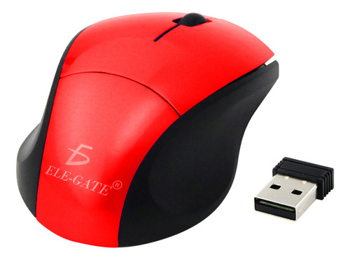 Mini Mouse Inalámbrico Óptico Compatible Sistemas Operativos Color Rojo