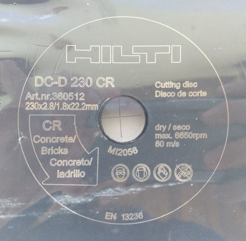 Disco Turbo Diamante Concreto 9 PuLG. Dc-d 230/22.2/cr Hilti
