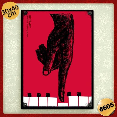 Imagen 1 de 2 de #605 - Cuadro Decorativo Vintage 30 X 40 - Poster Piano Jazz