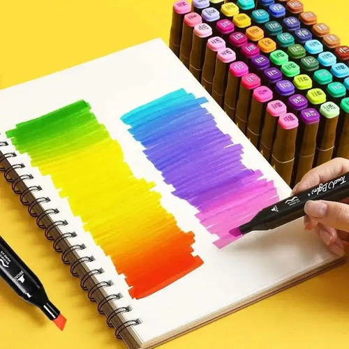 Set X 60 Marcadores Artistico Sketch Doble Punta Al Agua