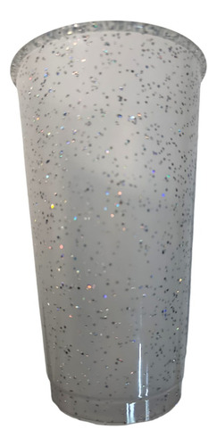 170 Pzas Vaso Popote 16oz Glitter Reusable Frio Y Caliente