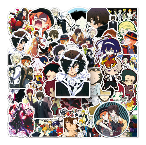 Bungo Stray Dogs Osamu Dazai 50 Calcomanías Pvc Vs Agua