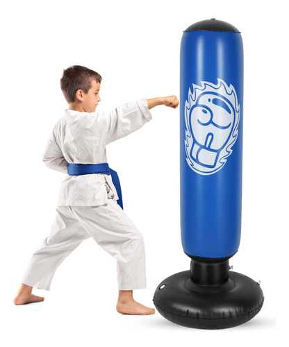 Saco Boxeo Inflable Para Niño Pie 63  Practicar Karate