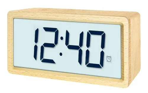 Reloj despertador digital de madera new arrivals